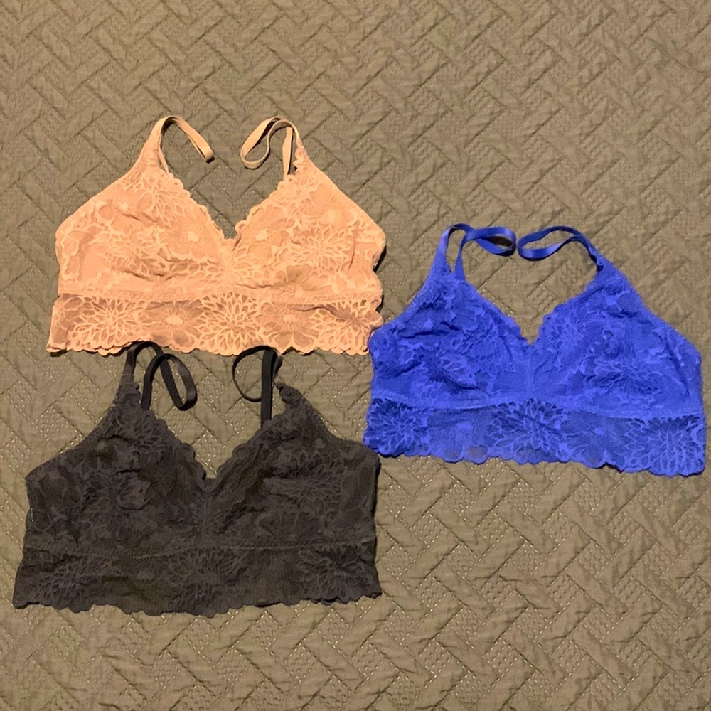 Victoria’s Secret PINK Lace Bralettes - Set of 3